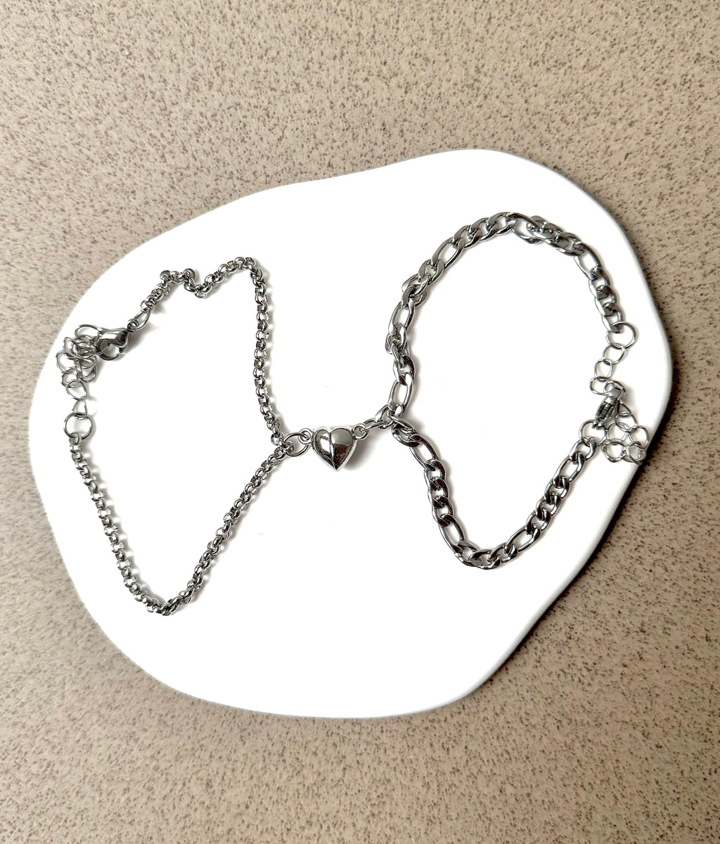 Magnetische Partnerarmbänder Herz I Armbänder I Armband I Partner | Set