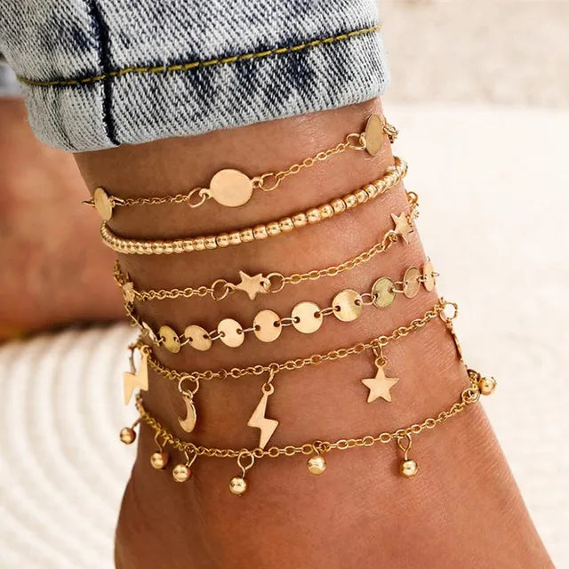 Bohemian Boho Leg Ankle Anklet Bracelet Beach Jewelry