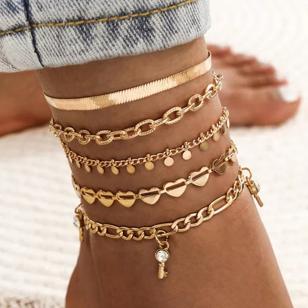 Bohemian Boho Leg Ankle Anklet Bracelet Beach Jewelry
