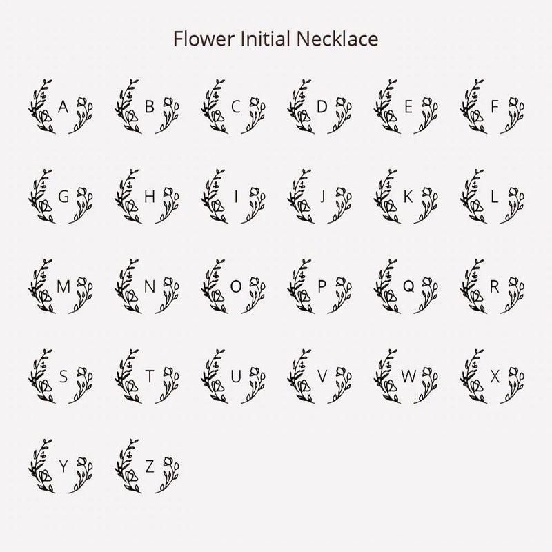 Zierliche Wilde Blumen Briefe Halskette