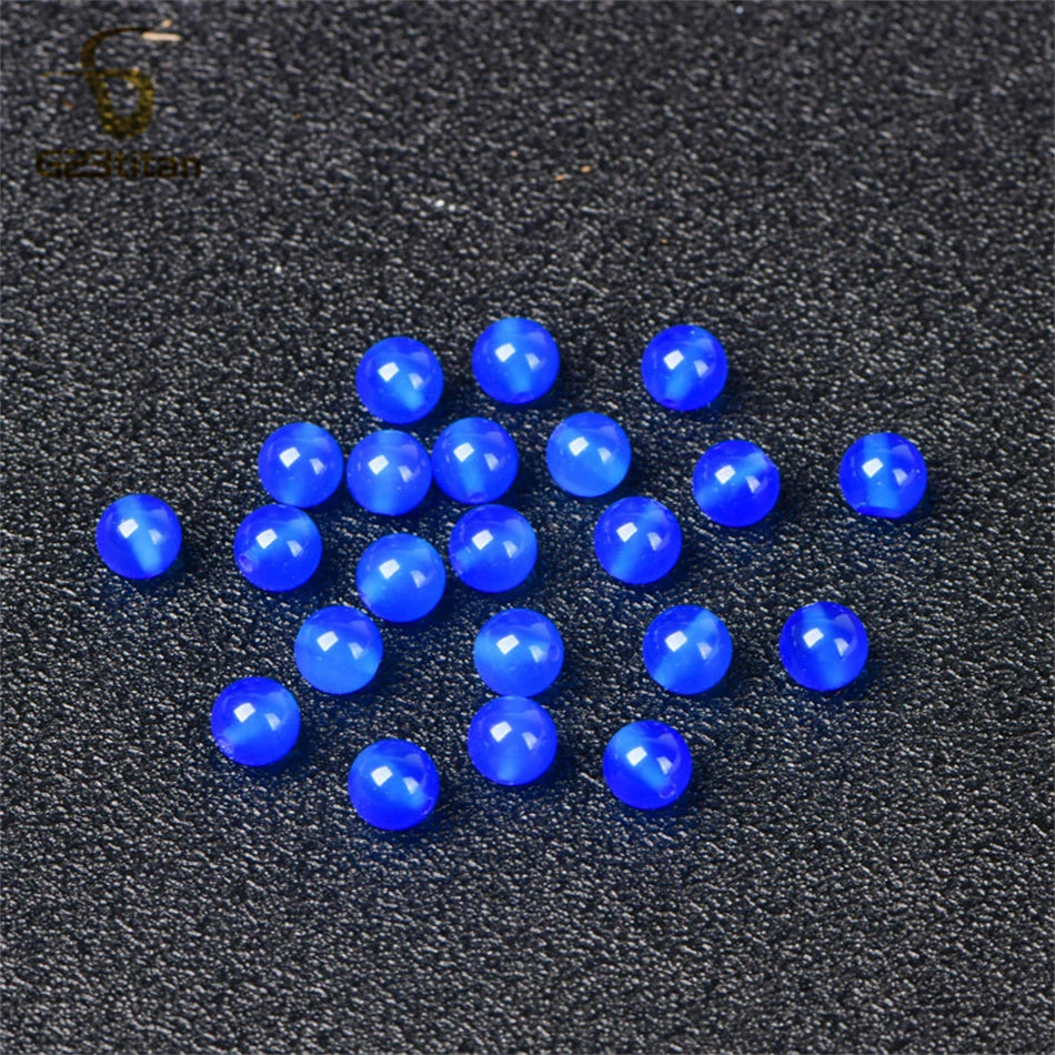 Dunkelblaue Achat-Ohrringe für Männer und Frauen, chirurgischer Titan-Ohrpiercing-Stud, 4mm 6mm 8mm Steinball, einfacher Modeschmuck, Geschenke
