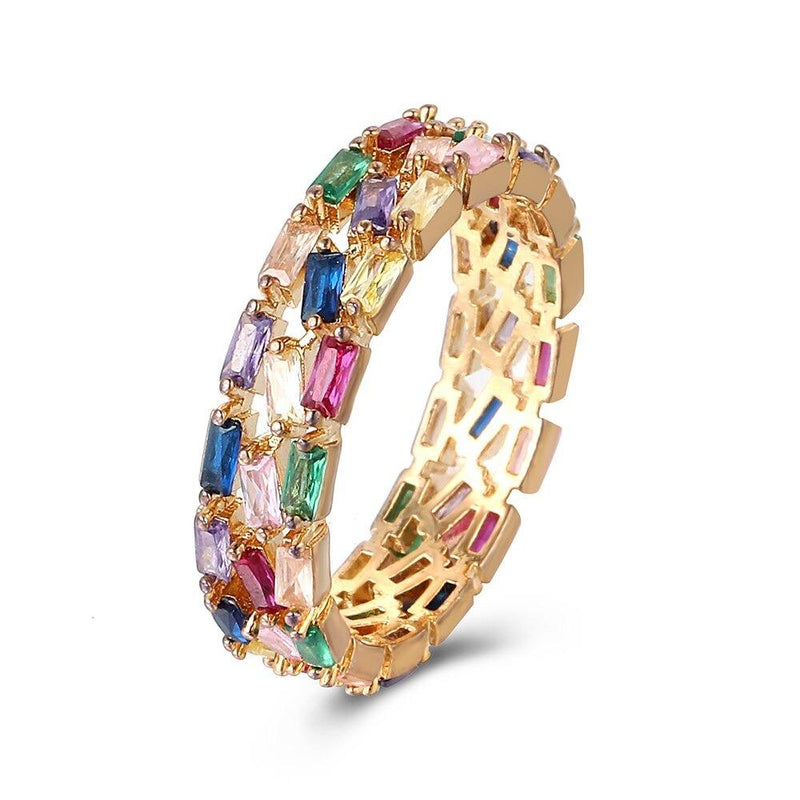 Schillernde Kubische Zirkon Klingelt Verschiedene Stile