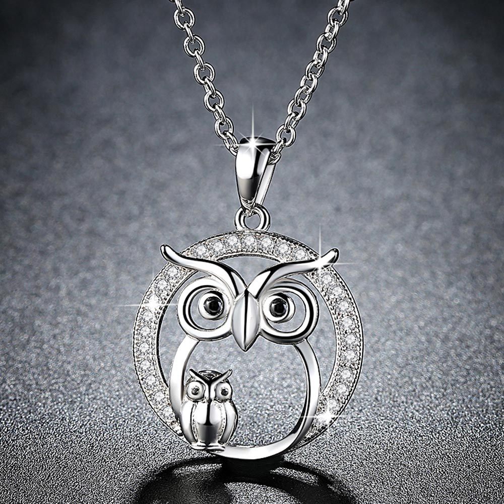 Schillernde Kubische Zirkonia Ned Night Owl Halskette