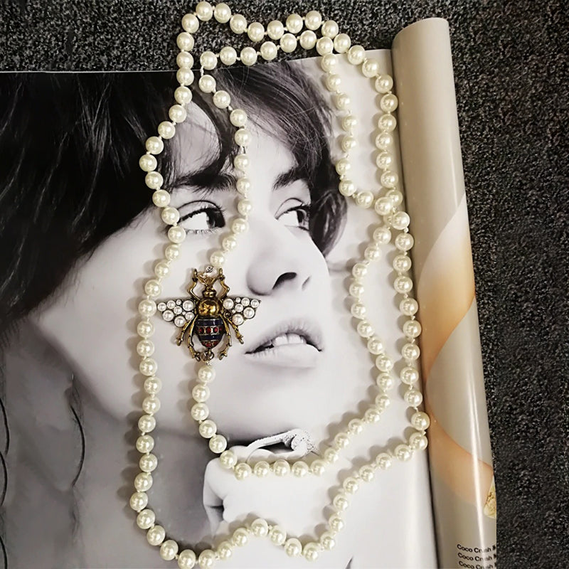 Schillernde Perle Akzent Königin Bienenschmucksammlung