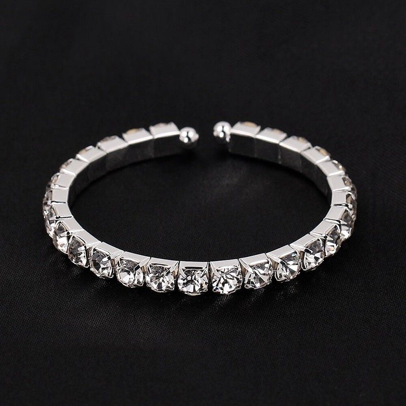 Schillernde Strass Tenniskette Choker Halsketten Schmuck Schmuck