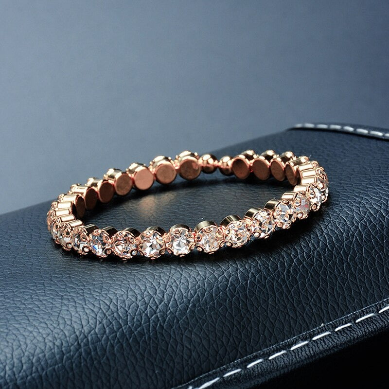 Schillernde Strass Tenniskette Choker Halsketten Schmuck Schmuck