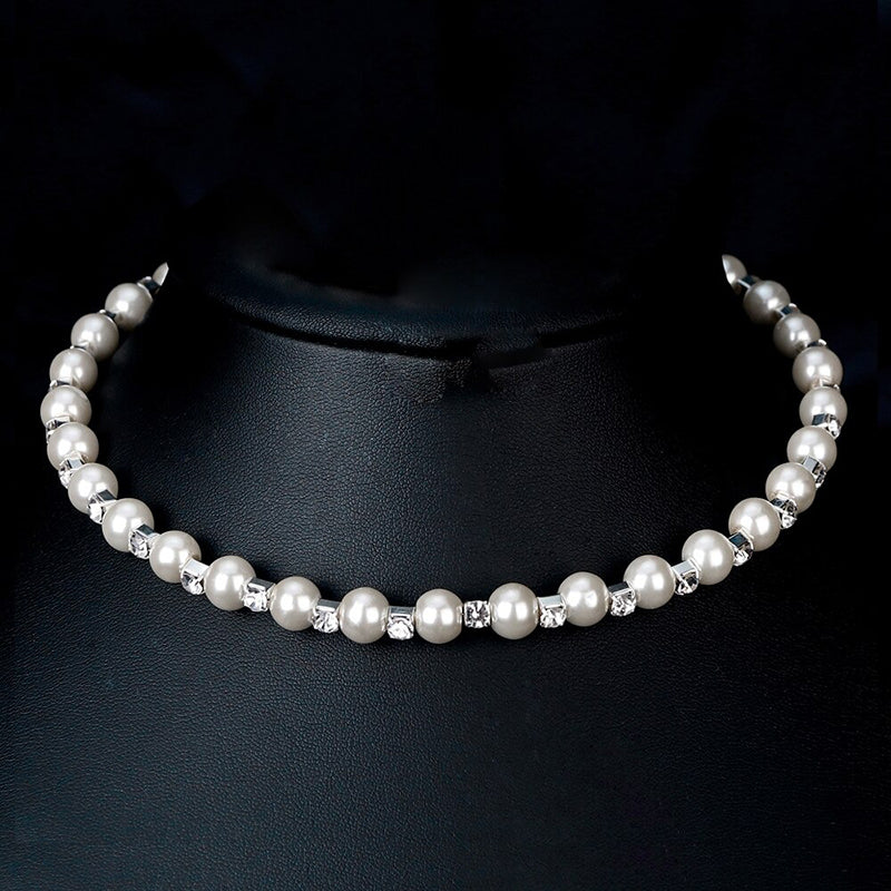 Schillernde Strass Tenniskette Choker Halsketten Schmuck Schmuck
