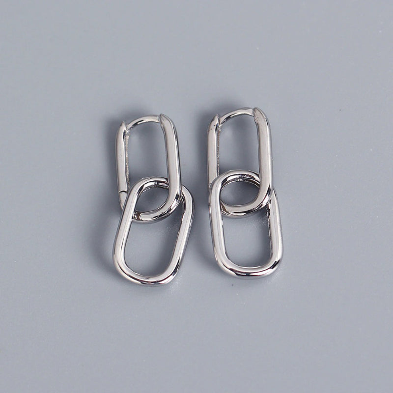 Doppelte Rechteckige Dangle Reifenoopringe