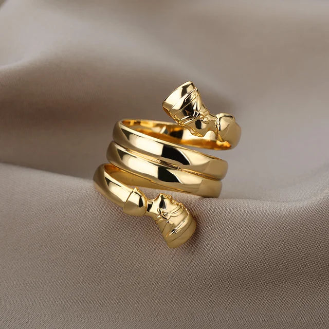 Edelstahl Ägyptischer Ring | Kreuzringe aus Edelstahl - Kreuzringe für Frauen