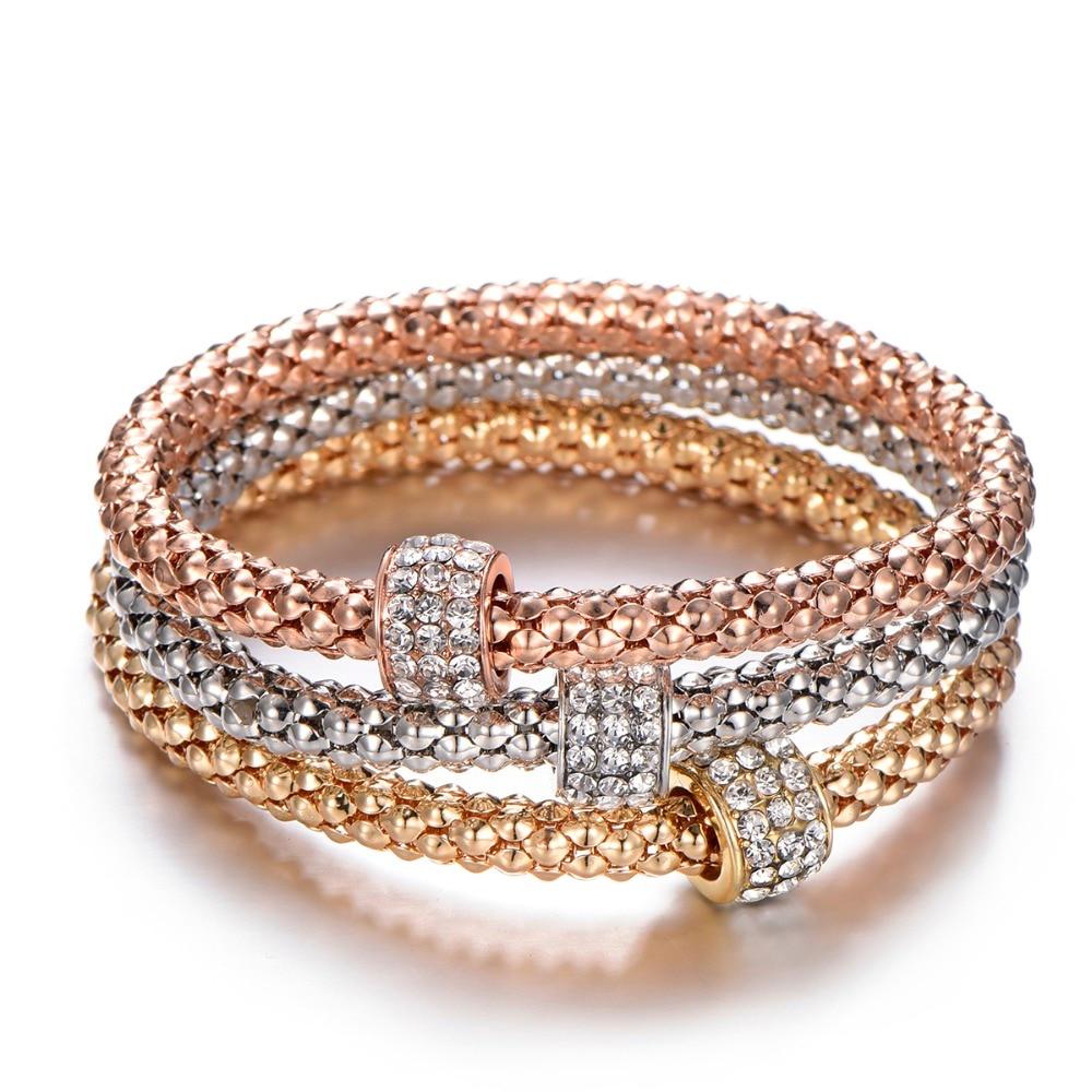 Elegantes 3 Teiliges Set Armband