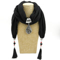 Eleganter Chiffonschal Mit Wasserabfänger Und Quasten