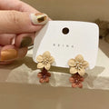 Blumen Lange Ohrringe für Frauen | Blumen Statement Ohrringe | Elegante Blumen Ohrringe - Ohrstecker - Online Shop