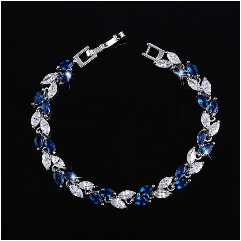 Elegantes Kubisches Zirkonia Blattarmband