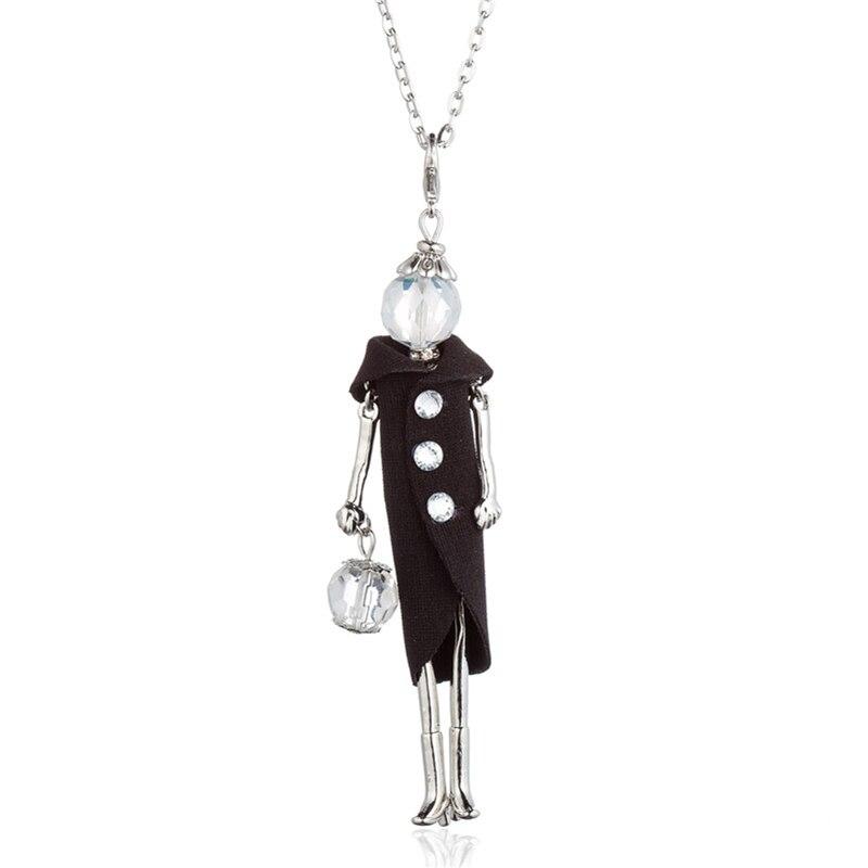 Elegante Pelzmantel Fashionista Puppe Perlen Long Halskette Spezielle Kollektion