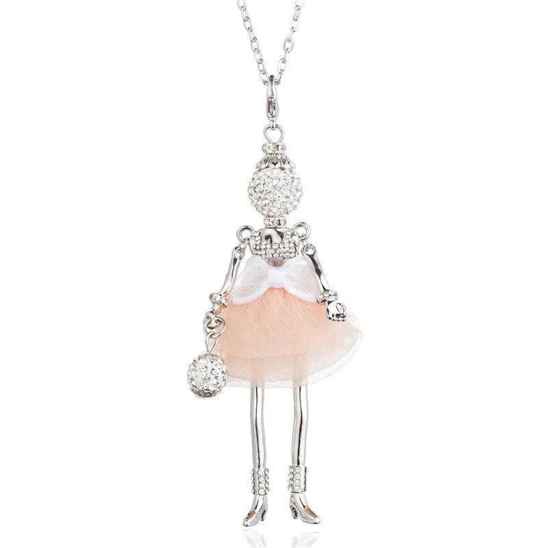 Elegante Pelzmantel Fashionista Puppe Perlen Long Halskette Spezielle Kollektion