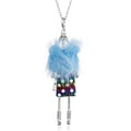 Elegante Pelzmantel Fashionista Puppe Perlen Long Halskette Spezielle Kollektion