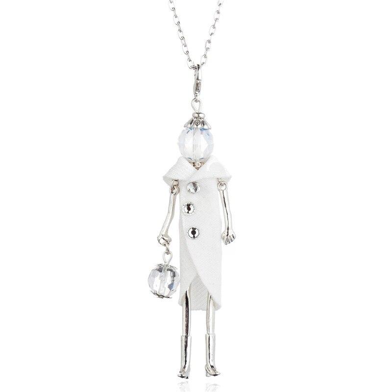 Elegante Pelzmantel Fashionista Puppe Perlen Long Halskette Spezielle Kollektion