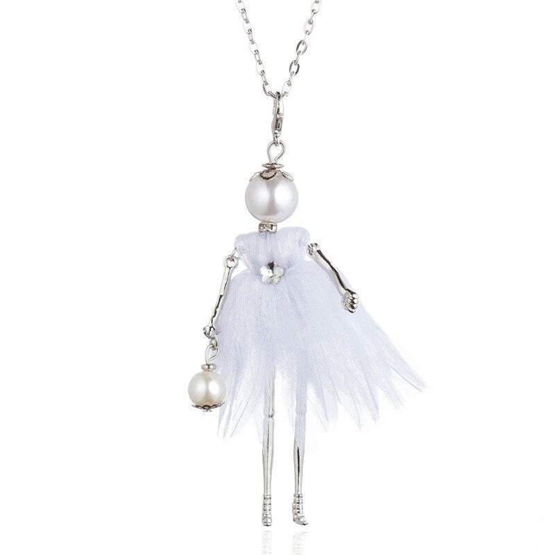 Elegante Pelzmantel Fashionista Puppe Perlen Long Halskette Spezielle Kollektion