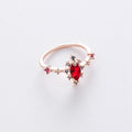 Elegante Mikro Eingelegte Blumenkristallringe