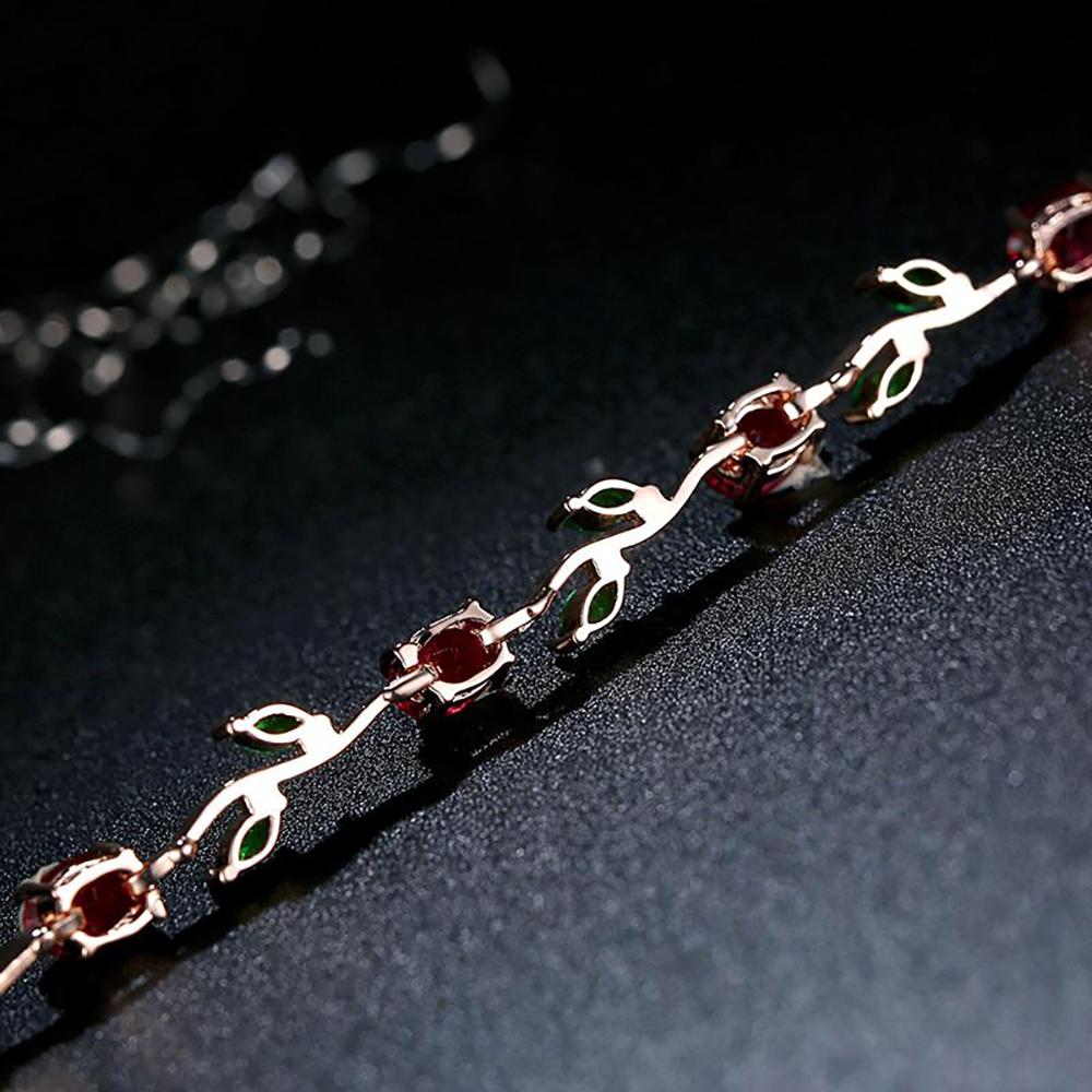 Elegantes Multi Farb Rosen Vine Schweizer Zirkonarmband