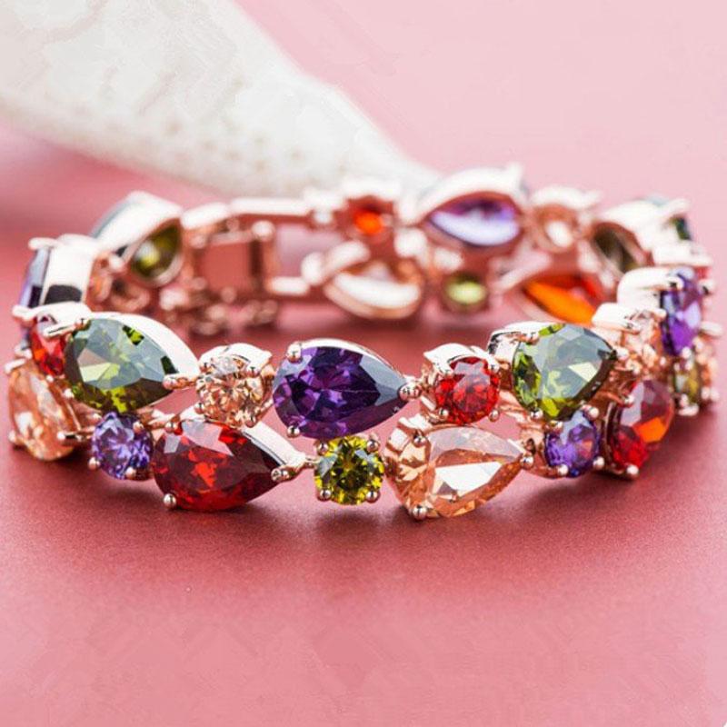 Elegantes Und Luxuriöses Zirkoniakristallarmband