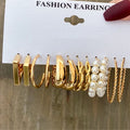 Europäische Persönlichkeit Exaggerated Geometrische Ohrstecker Set Frauen Mode Temperament Party Schmuck Großhandel