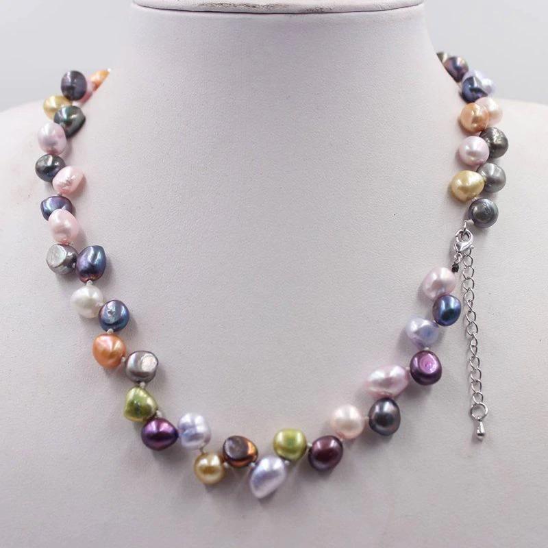 Außergewöhnliche Und Elegante Mehrfarbige Perlenkette