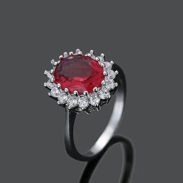 Eleganter Luxusring mit blauem Zirkonia für Braut, Verlobung, Empfang, Hochzeit und Gedenkschmuck