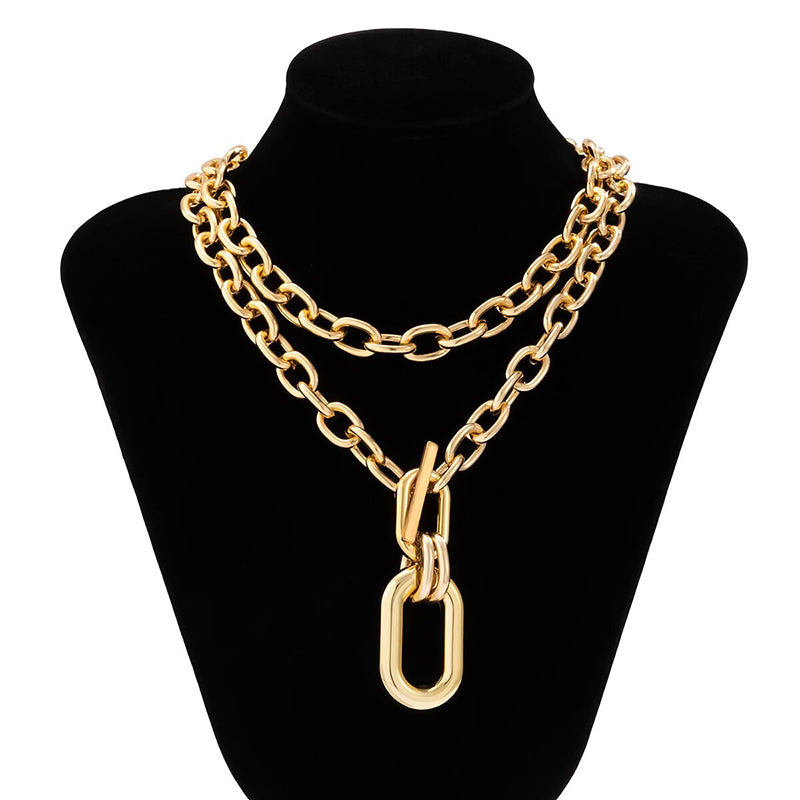 Extra Chunky Multi Layer Ketten Choker Halsketten