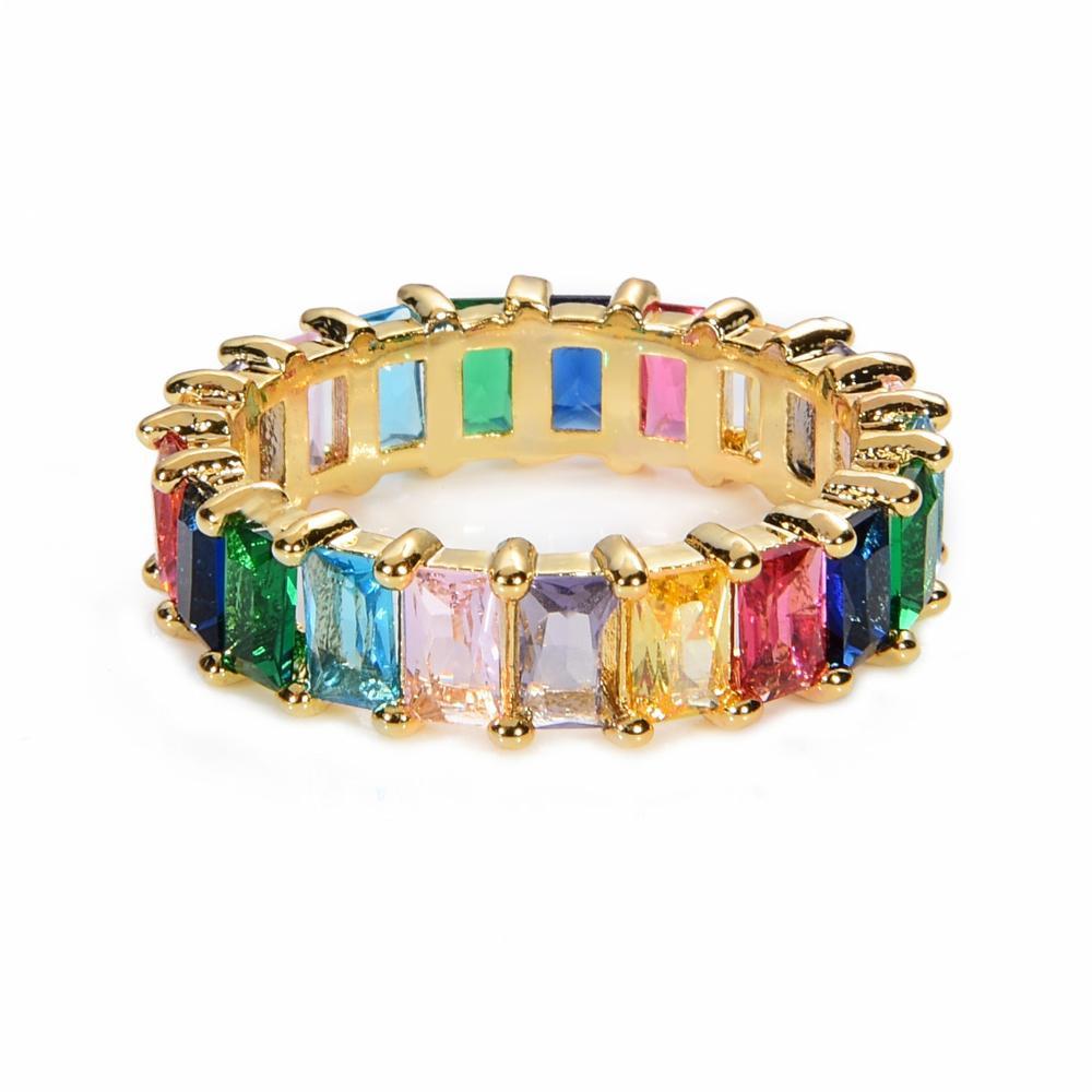 Fancy Bunfle Funkelner Strass Geschmückter Ring