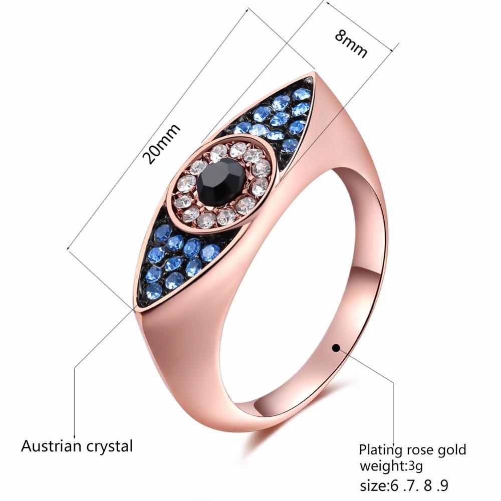 Fancy Bluzling Blau Auge Ring