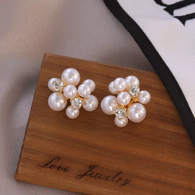 Große Perlenohrringe Studs Geschenke | Große Perlenohrringe Stud Frauen - Modische Große Perle