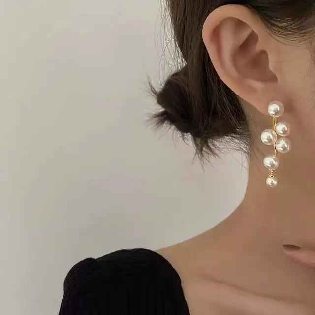 Große Perlenohrringe Studs Geschenke | Große Perlenohrringe Stud Frauen - Modische Große Perle