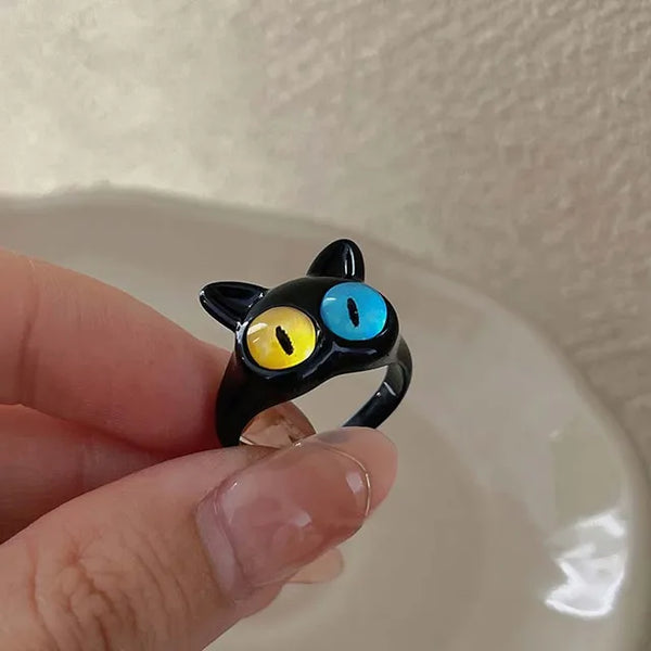Süße Mode-Monster-Augenringe für Frauen - Lustige Tieraugenöffnung, Y2K-Finger-Ring-Schmuck