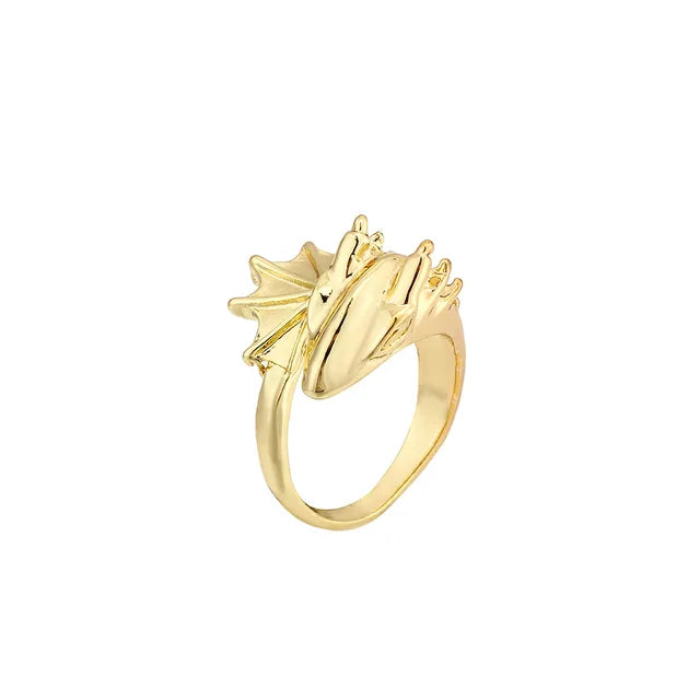Verstellbarer Drachenring für Herren | Emaille Statement-Schmuck | Damen Schlangen-Drachenring