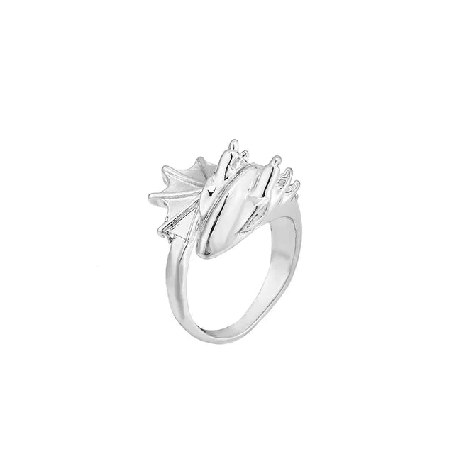 Verstellbarer Drachenring für Herren | Emaille Statement-Schmuck | Damen Schlangen-Drachenring
