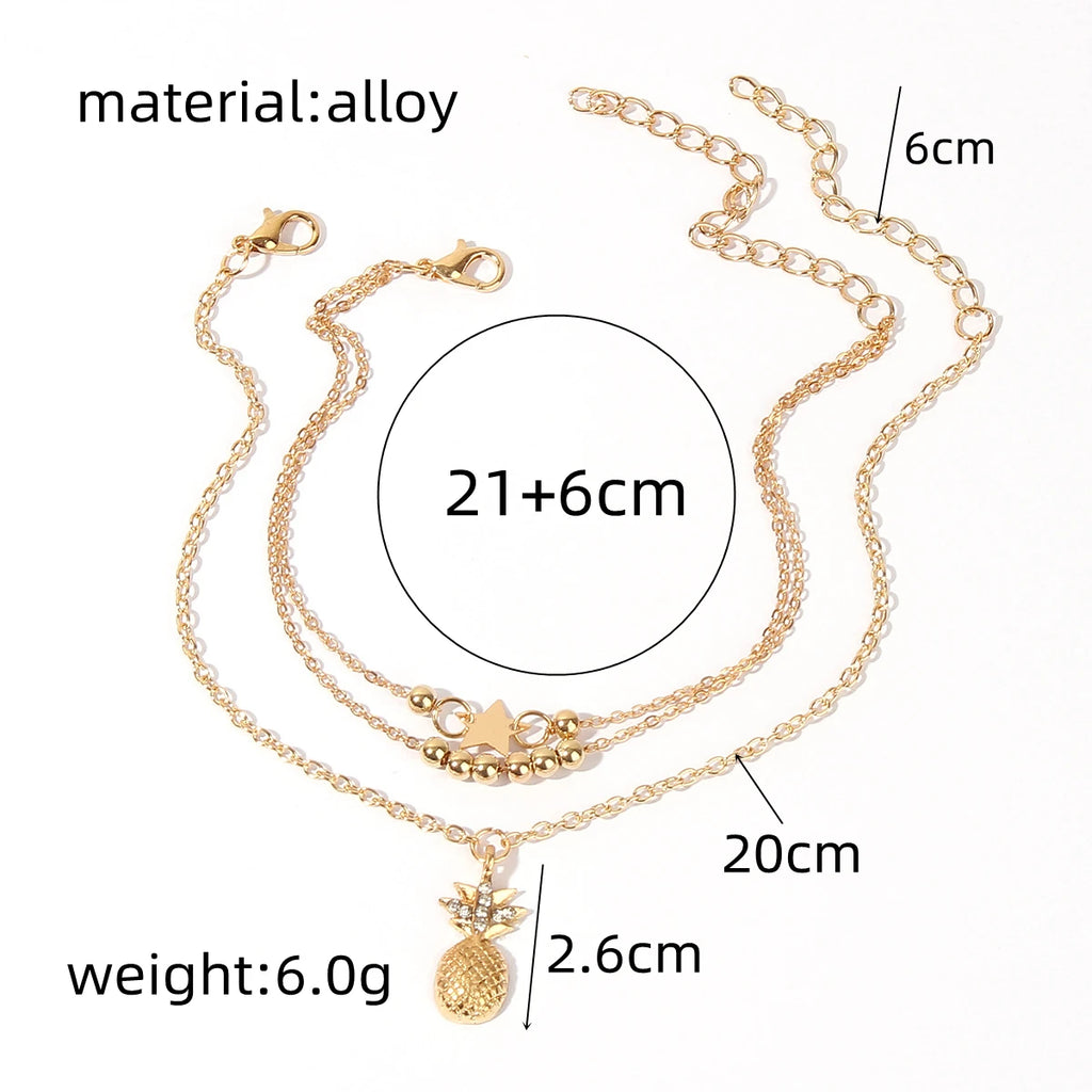 Bohemian Fußkettchen | Damen Fußkettchen - Weibliche Bohemian Muschel