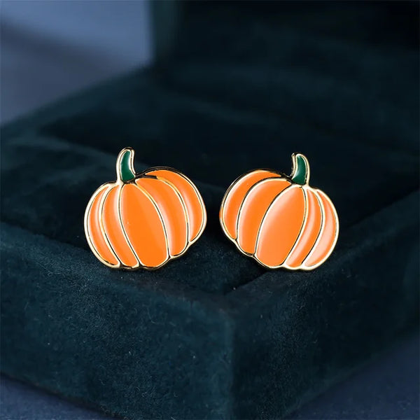 Halloween Kürbis Ohrring | Orange Kürbis Ohrringe | Damen Ohrringe Kürbis