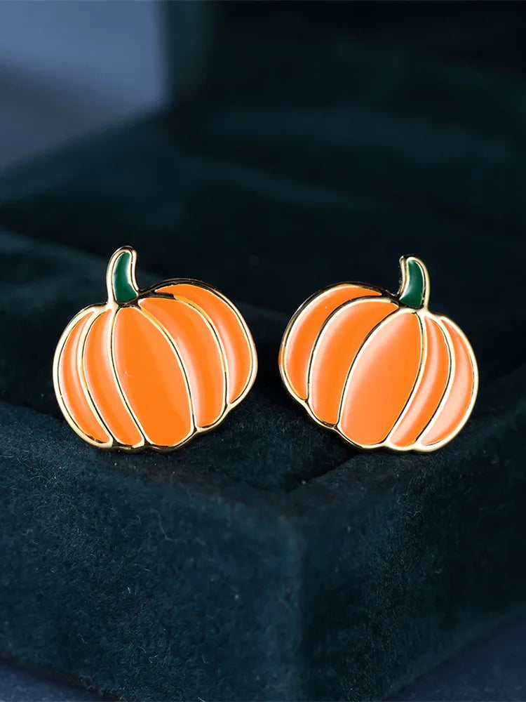 Halloween Kürbis Ohrring | Orange Kürbis Ohrringe | Damen Ohrringe Kürbis