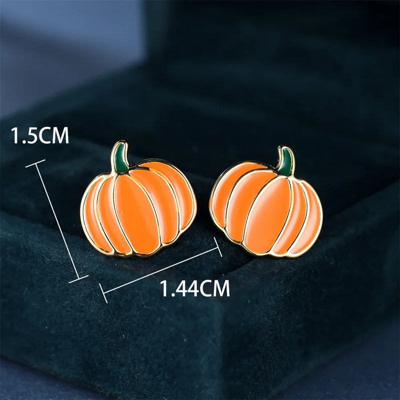Halloween Kürbis Ohrring | Orange Kürbis Ohrringe | Damen Ohrringe Kürbis