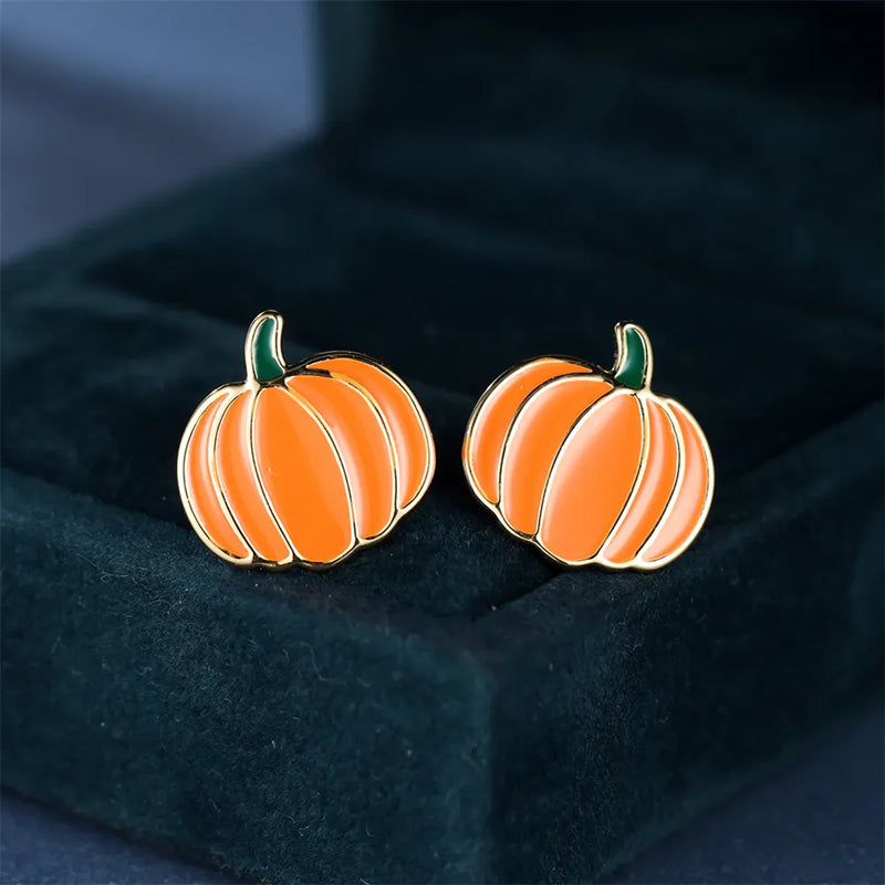 Halloween Kürbis Ohrring | Orange Kürbis Ohrringe | Damen Ohrringe Kürbis