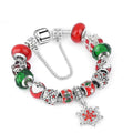 Festliches Weihnachts Perlen Charmarmband