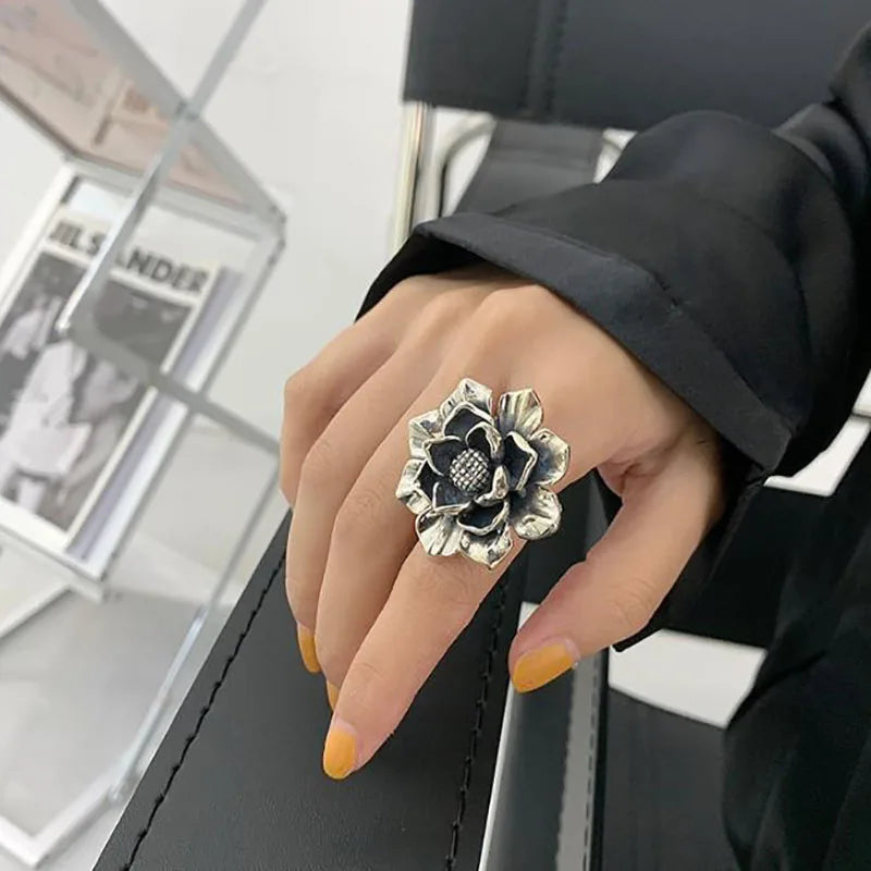 Eleganter Vintage Silberring | Foxanry Verlobungsringe | Silberschmuck für Frauen