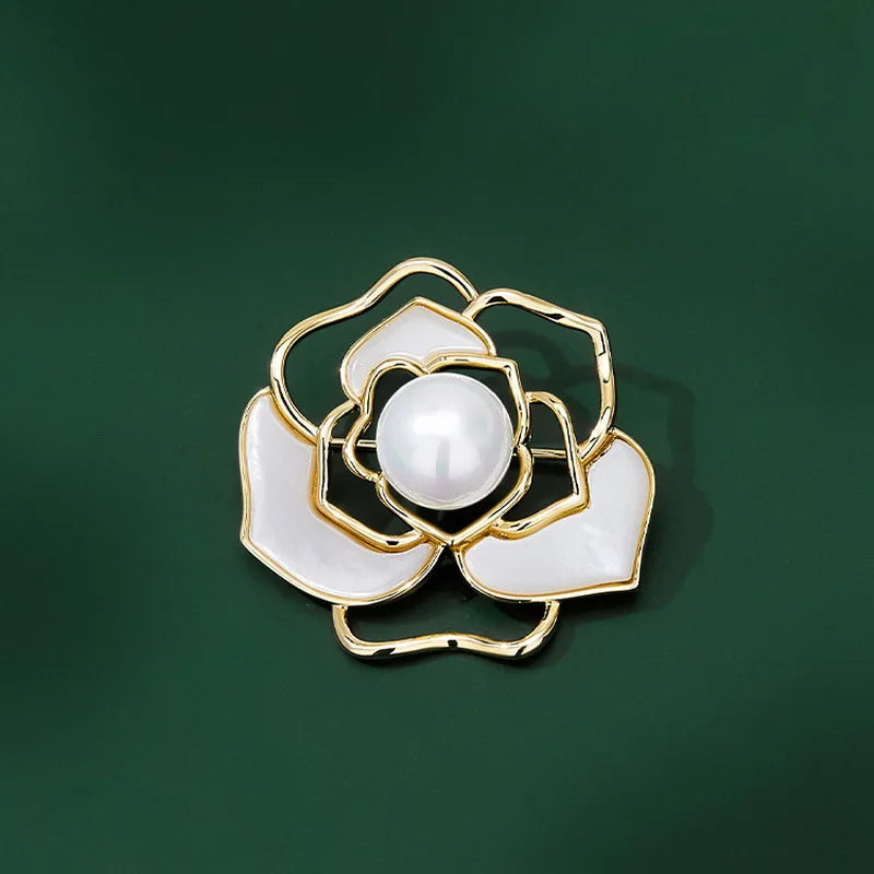 Elegante Tulpenblumen Emaille Brosche für Damen