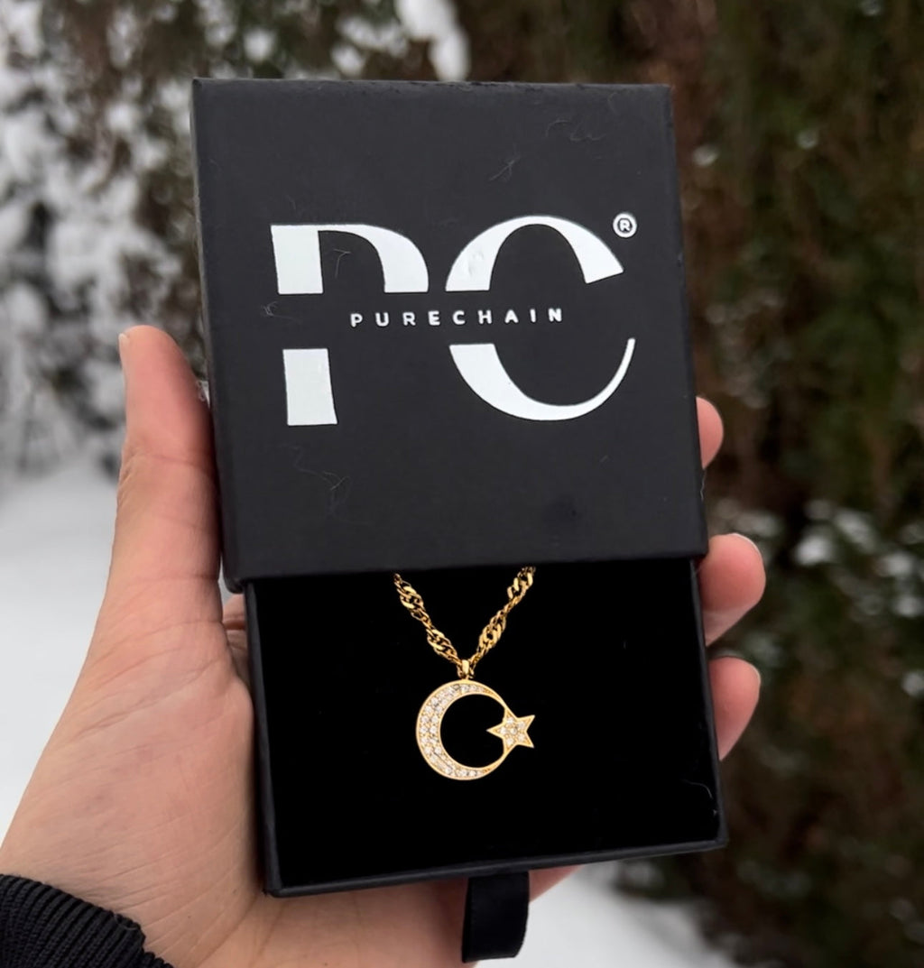 Länder Wappen Kette | Armband | Halskette | 18 Karat Vergoldung | Set