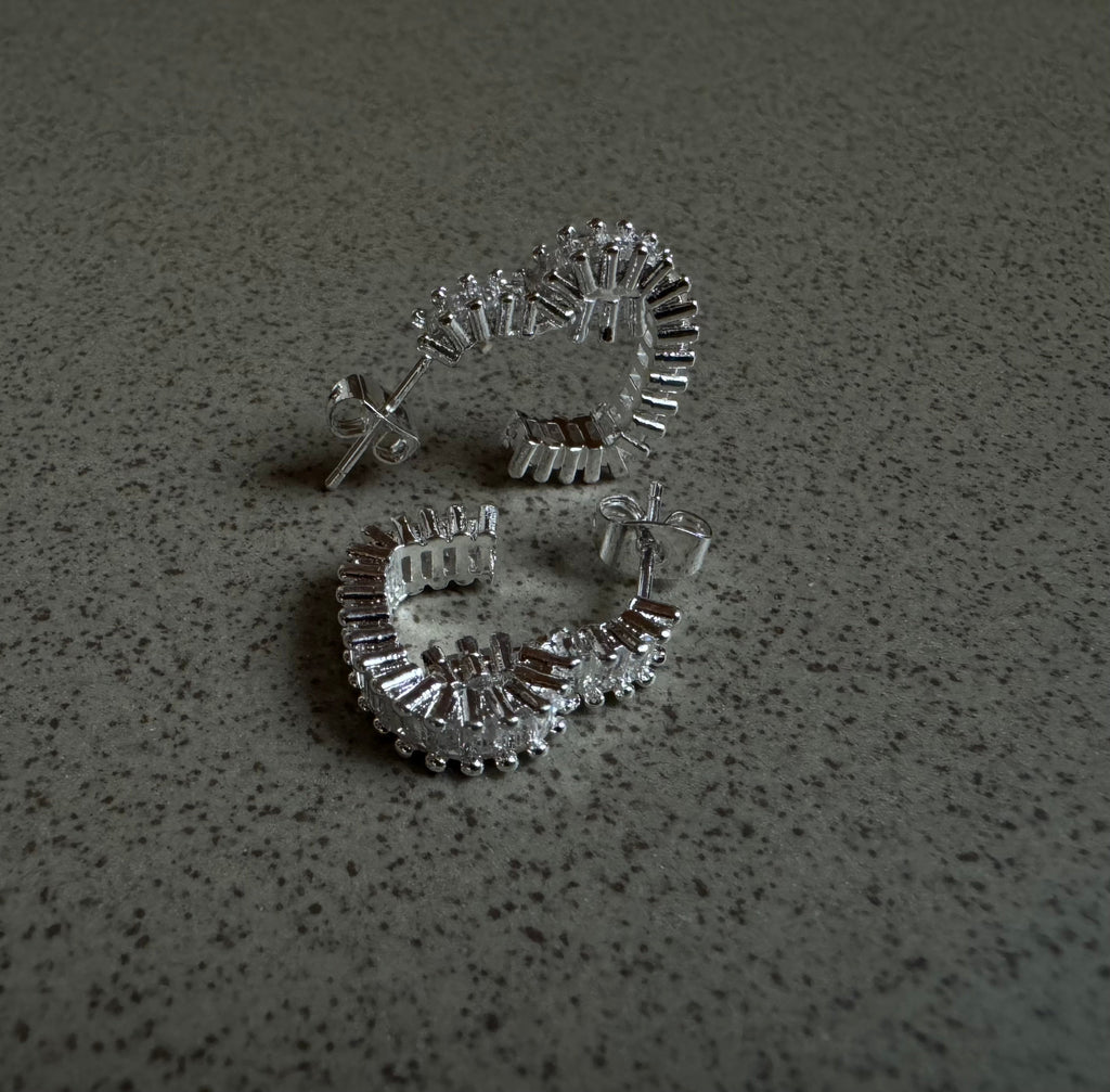 Herz Creolen I Ohrringe I Herz Ohrringe I Gold & Silber I wasserfest & nickelfrei