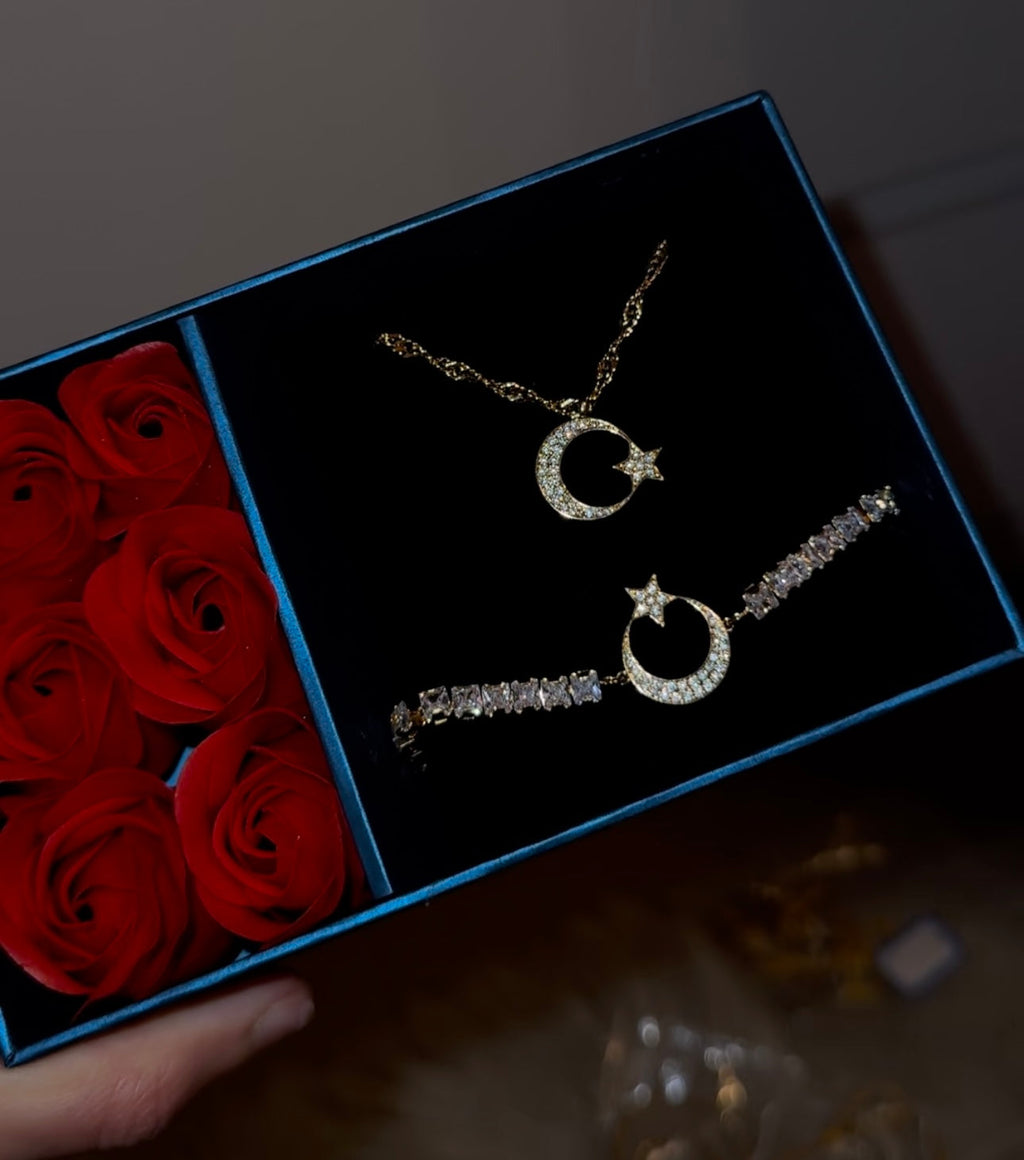 Länder Wappen Kette | Armband | Halskette | 18 Karat Vergoldung | Set