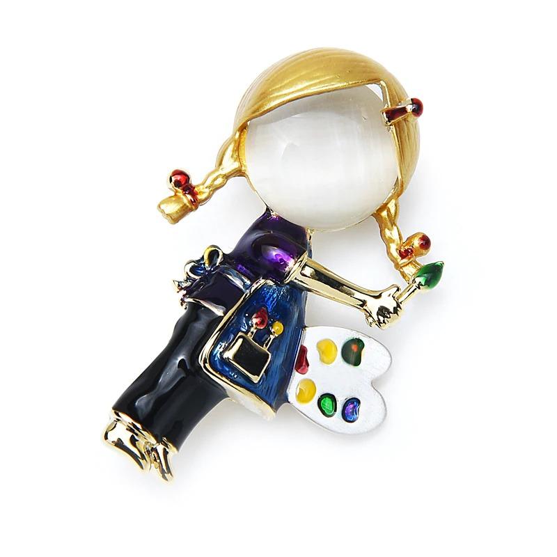 Fun Kreative Kunstlehrerin Emaille Brosche Pin