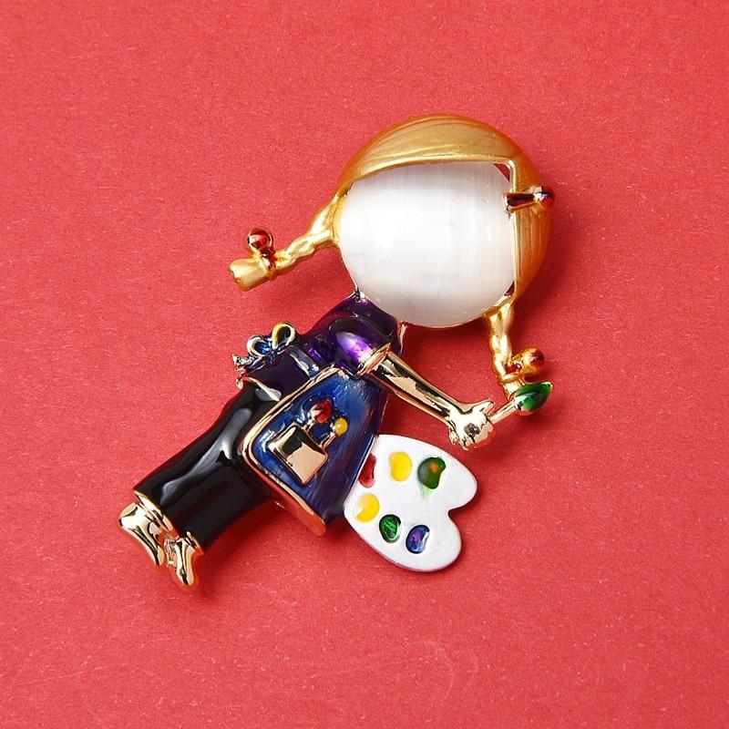 Fun Kreative Kunstlehrerin Emaille Brosche Pin