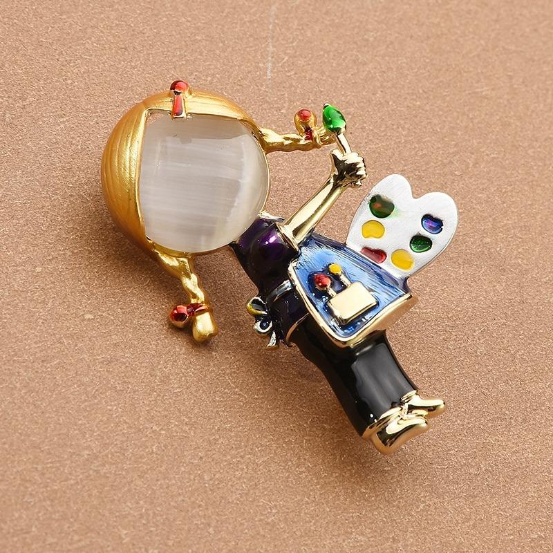 Fun Kreative Kunstlehrerin Emaille Brosche Pin